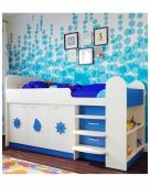 Каталог Кровать для мальчика Аллегро голубая  от магазина ПолКомода.РУ