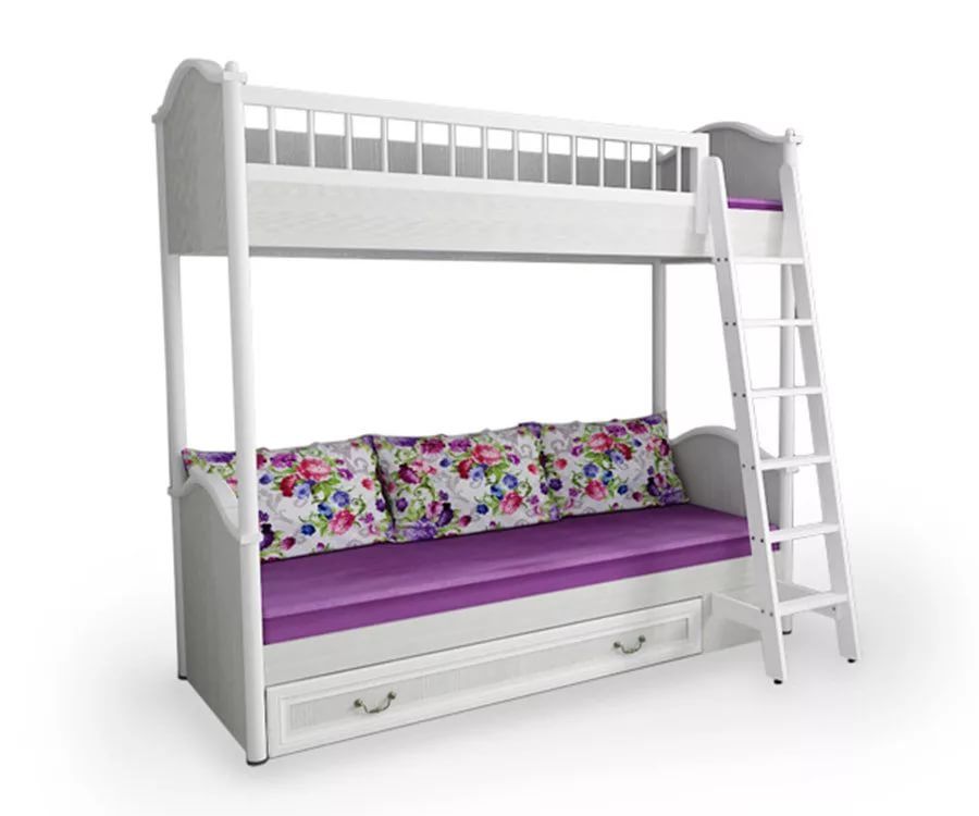 Каталог Кровать 2-х ярусная Классика с лестницей от магазина ПолКомода.РУ