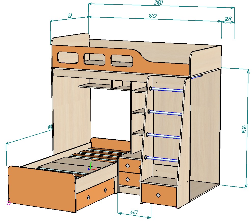 Каталог Нестандарт Астра-4 90х190 от магазина ПолКомода.РУ