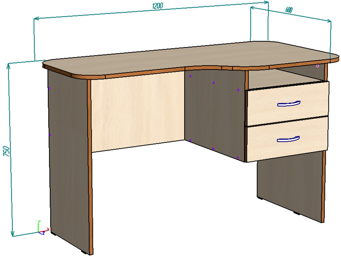 Каталог Рабочий стол воспитателя Капелька от магазина ПолКомода.РУ