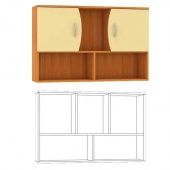 Каталог Ника 416 М Шкаф навесной от магазина ПолКомода.РУ