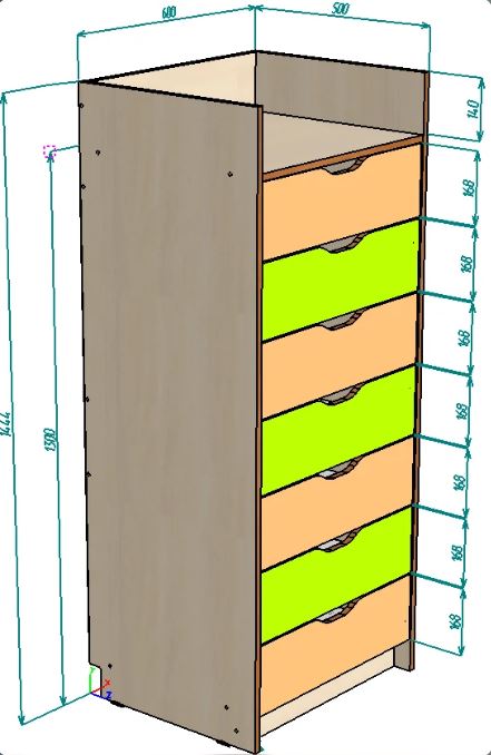Каталог Нестандарт Комод Высокий Малыш 600 от магазина ПолКомода.РУ