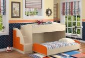 Каталог Детская двухъярусная кровать Дюймовочка-4/2 от магазина ПолКомода.РУ