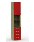 Каталог Шкаф одностворчатый (4 ящика, 2 ниши, 1 дверь) Карамель от магазина ПолКомода.РУ