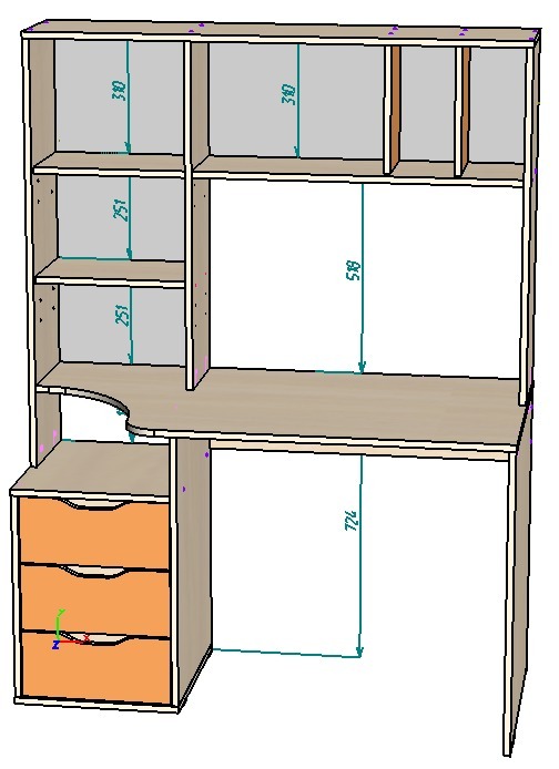 Каталог Нестандарт стол компьютерный Сокол (левый) от магазина ПолКомода.РУ