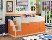 Каталог Детская кровать-чердак низкая Дюймовочка-4 от магазина ПолКомода.РУ