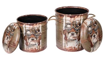 Пуф с ящиком для хранения PARIS (к-кт 2шт.) - 4290