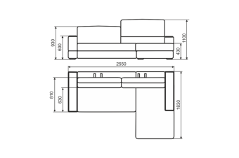 Диван угловой АНТАРЕС - 77510