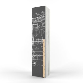 Пенал петли слева/справа печать «Авиатор» «Ньютон Грэй» - 0