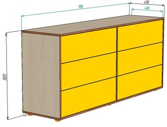 Нестандарт Комод 1750х450х800 - 24290