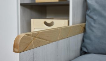 Кровать малая с дополнительным спальным местом «Ньютон Грэй» - 0