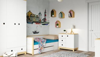 Кровать нижняя с фальшпанелью универсальная «Робин Вуд Лайт» - 0