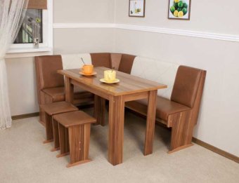 Кухонный уголок "Остин 7"(Диван угл+стол+2табурета) - 69700