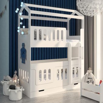 Двухъярусная кровать Сказочный домик ДС-30 - 34435