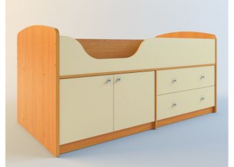 Мини-007 М4 (Кровать, комод, шкаф) - 23860