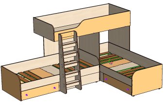 Нестандарт Трио спальные места 200х80 - 48000