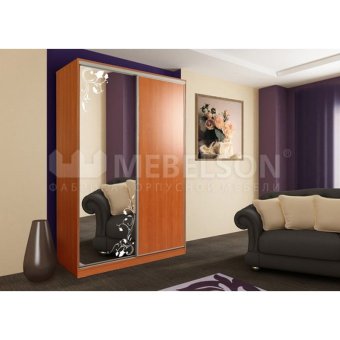 Шкаф купе Гранд 1-600 цветы - 27299