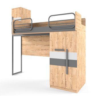 Кровать верхняя левая/правая малая без лесенки шкаф слева - 0