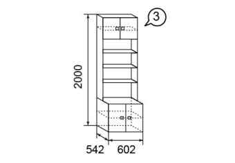 Акварель мод.03 - Шкаф с нишей - 6426