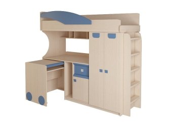 Кровать Корвет МДК 4.4.2 П + выкатной стол + лестница №2 - 23040