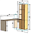 Каталог Нестандарт Стол письменный со стеллажом 1200х1800 от магазина ПолКомода.РУ