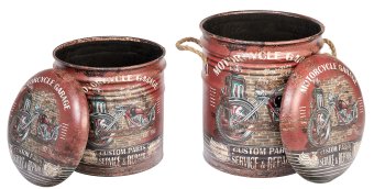 Пуф с ящиком для хранения PARIS (к-кт 2шт.) - 4290