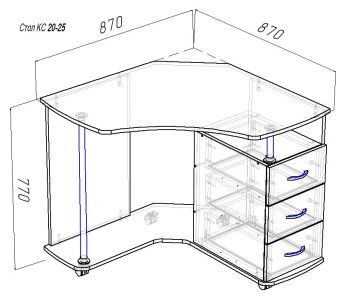 КС 20-25, Стол компьютерный  - 9080