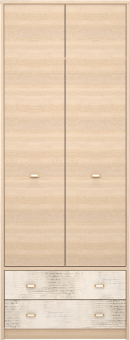 Шкаф для одежды 2-х дверный мод.1  Ультра с ящиками - 13100