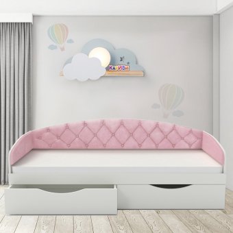 Кровать односпальная Беллуччи с каретной стяжкой - 15900