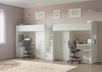 Двухъярусная кровать Л-AA606-606 с тумбами - 51930