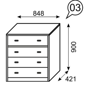 Комод мод.3 Ультра - 8457