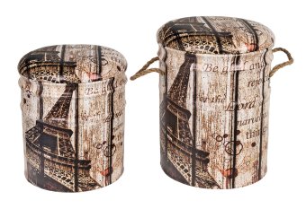 Пуф с ящиком для хранения PARIS (к-кт 2шт.) - 4290