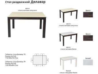 Стол раздвижной Leset Делавэр 2Р - 22850