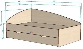 Нестандарт Кровать 0302 Венеция 100х170 - 24000