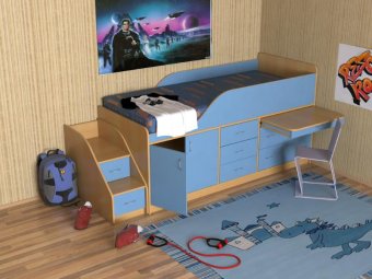 Кровать-чердак "Кузя 3" - 28600