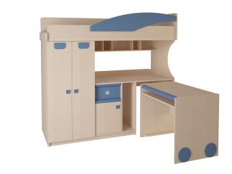 Кровать Корвет МДК 4.4.2 Л + выкатной стол - 20920