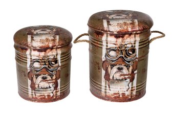 Пуф с ящиком для хранения PARIS (к-кт 2шт.) - 4290