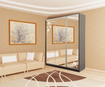 Шкаф-купе Бассо 4-600 бабочки - 33193