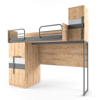 Кровать верхняя левая/правая малая без лесенки шкаф слева - 0