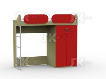 Кровать чердак со шкафом Карамель - 35400
