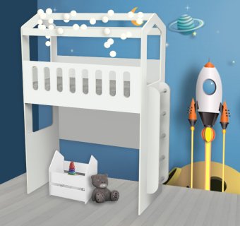 Кровать чердак с нишей ДС-28 - 20855