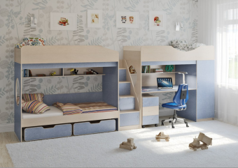 Трехъярусная кровать Л-10.6 - 53808
