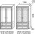 Шкаф для одежды 2-х дверный Лондон мод.17 с ящиками без зеркал - 20909