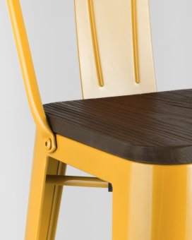 Стул полубарный TOLIX WOOD со спинкой - 4390