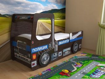 Детская кровать "Эвакуатор" 70х160 2 ящика - 18680