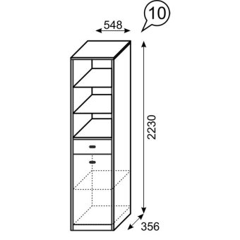 Шкаф-сталлаж мод.10 Ультра - 7078