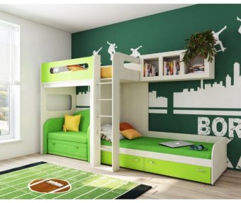 Кровать-чердак ФК 24 + низкая кровать ФК 13/53 - 39470