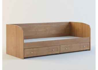 Кровать с ящиками для белья КО-01 (ольха/ольха; дуб паллада/дуб паллада) - 18035