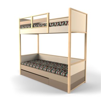 Кровать 2х-ярусная с фальшпанелью УНИВЕРСАЛЬНАЯ  «Робин Вуд» - 0