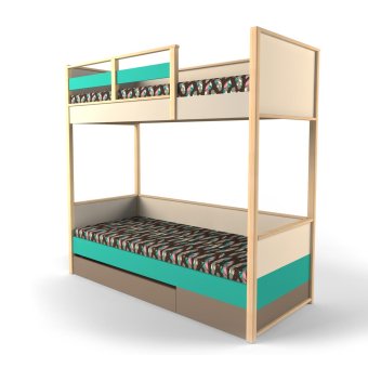 Кровать 2х-ярусная с фальшпанелью УНИВЕРСАЛЬНАЯ  «Робин Вуд» - 0